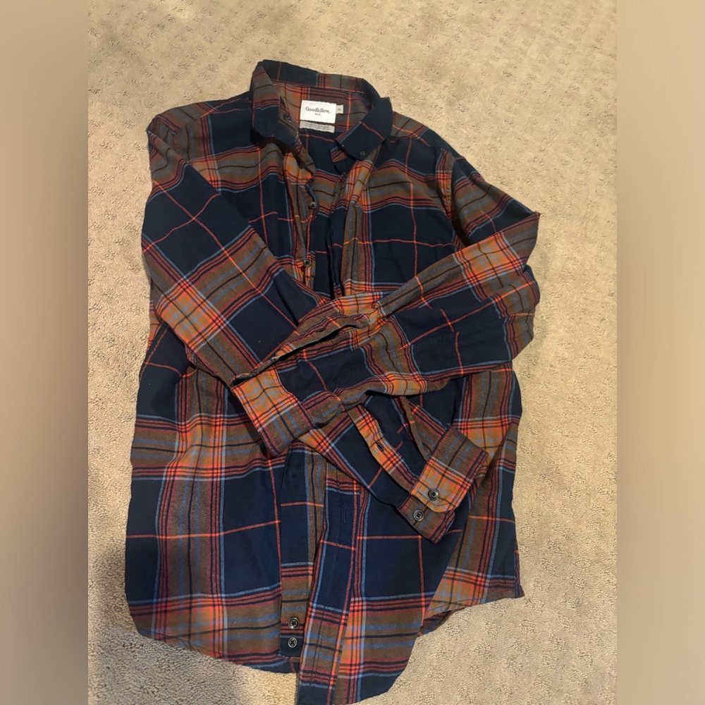 Goodfellow Men’s Flannel Button Up XL